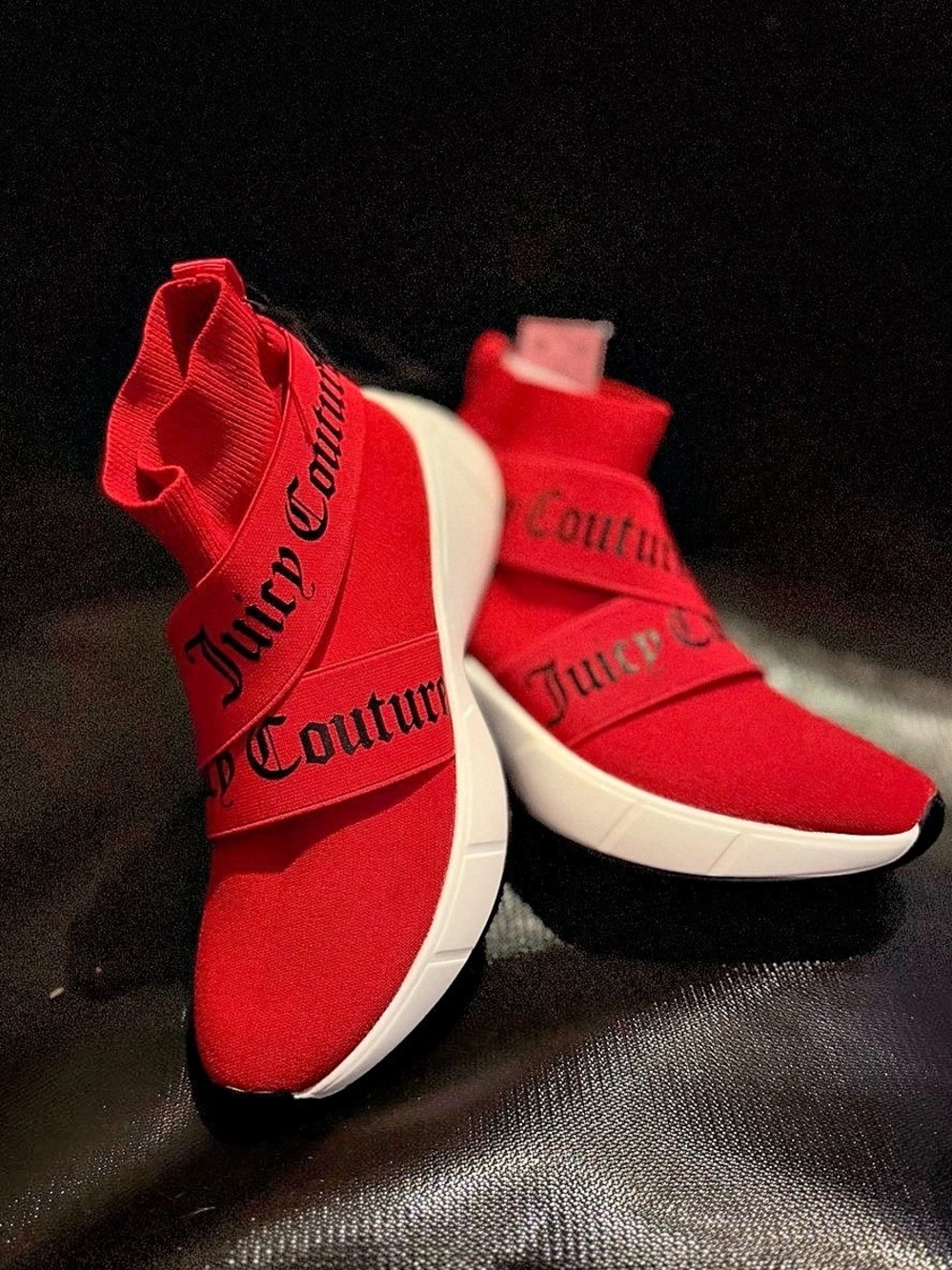 Juicy Couture Apella Sock Sneaker Red Slip-On Sneakers